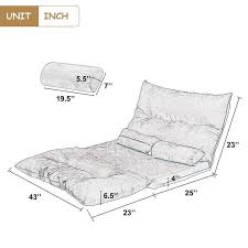 lazy sofa bed in light brown with 2
