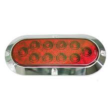 Innovative Lighting Oval 6 In Led Stop Turn Tail Light In Red Black Trim 161 4400 7 The Home Depot