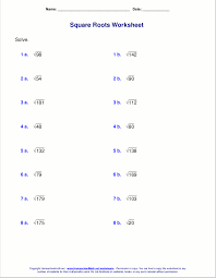 Free Square Root Worksheets Pdf And Html
