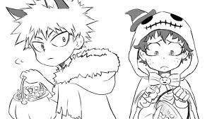 At the age of 4 when bakugou received his quirk (power) he began to bully midoriya, because he was quirkless. My Hero Academia Coloring Pages 100 Free Coloring Pages