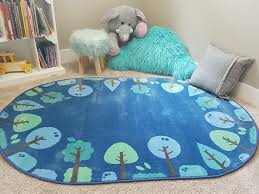 kidsoft tranquil trees carpet oval