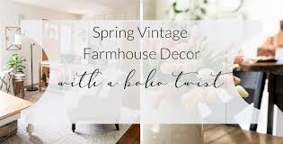 spring vintage farmhouse decor with a