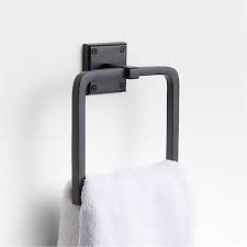 Matte Black Bathroom Hand Towel Ring