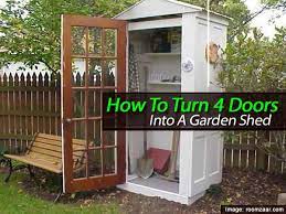 garden or tool shed from recycled doors