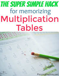 easy way to memorize multiplication tables