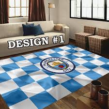 man city room decor football rug