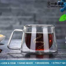 China Glass Coffee Mug And Double Wall