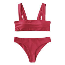 Tatum Bikini Set Red Arlo Swim Swimsuits Bandeau