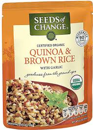 seeds of change quinoa brown rice with garlic 8 5 oz packet