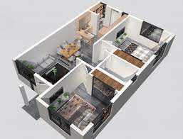 3d floor plan interior by 3ds max by