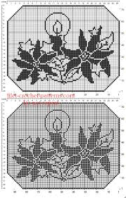 Christmas Crochet Filet Doily With Candles And Stars Free