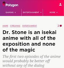 Is dr stone an isekai