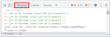 html source code of a web page
