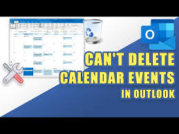 to delete calendar events in outlook