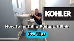 how to install a pedestal sink pro