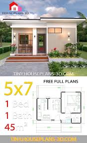 Simple small house design 1 bedroom. Small House Design Plans 5x7 With E Bedroom Shed Roof In In 2021 Small House Design Plans House Construction Plan Modern Small House Design