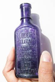 Vintage Victorian Purple Glass Bottle