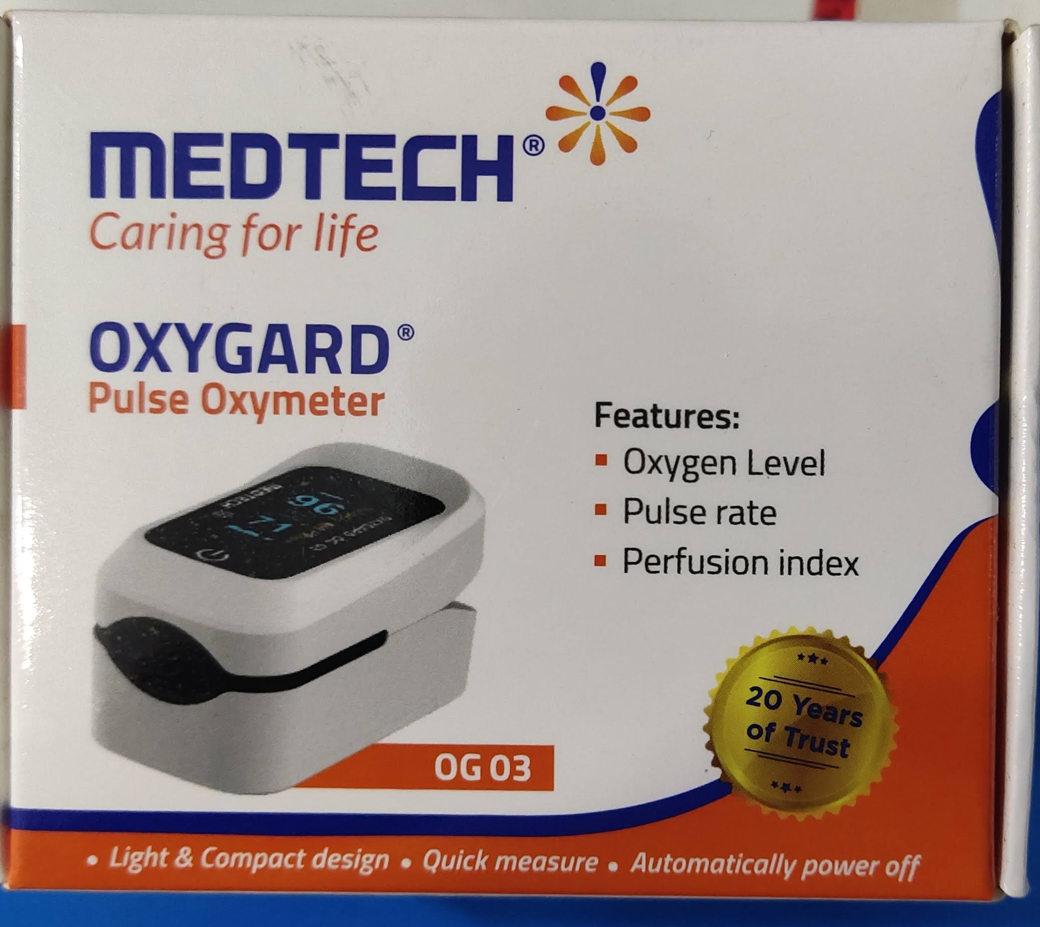 Medtech Oxygard Pulse Oxymeter product image