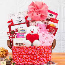 valentine s day gift basket soft teddy