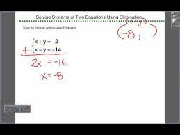 equations by elimination lesson