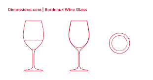 bordeaux wine glass dimensions