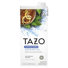 unsweetened iced black tazo tea tazo