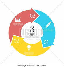 Vector Circle Chart Infographic Template With Arrow For