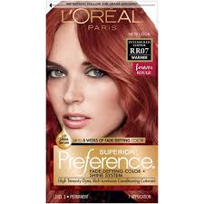 Press enter to collapse or expand the menu. L Oreal Paris Superior Preference Fade Defying Shine Permanent Hair Color Rr 07 Intense Red Copper 1 Kit Walmart Com Walmart Com