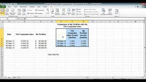 Creating Portfolio Comparison Charts In Excel 2010