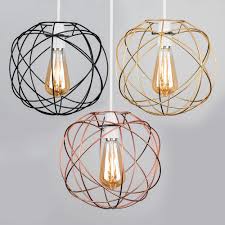 Great cheap way to update the lighting in a room without changing the wiring. Geometric Sphere Led Ceiling Pendant Light Shades Black Copper Gold Lampshade Ebay Bedroom Ceiling Light Pendant Light Shades Ceiling Pendant Lights