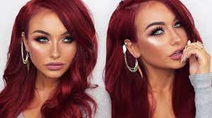make up for burgundy hair your