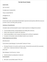 Sales Resume Template 41 Free Samples Examples Format