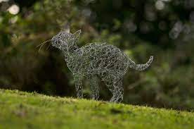 Wire Cat Sculptures Di Spalding