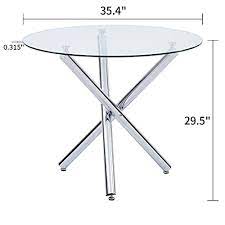 modern kitchen table with 3 chrome legs