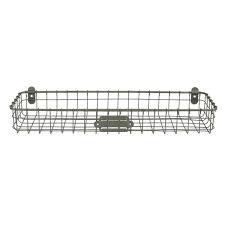 Spectrum Diversified Vintage Wall Mount Tray Industrial Gray
