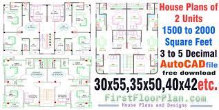 House Plans Of Two Units 1500 To 2000