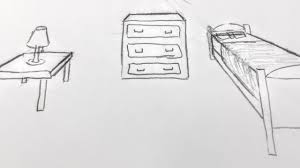 bed table and dresser how to draw a