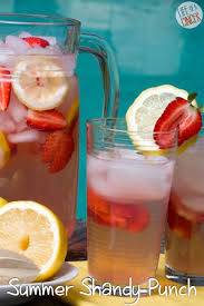 summer shandy strawberry lemonade punch