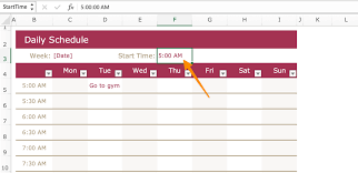 how to make a schedule in excel with
