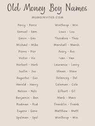 255 old money names for s and boys