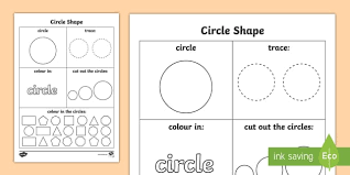 Circle Worksheet Homeschool Maths