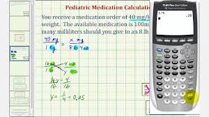 Ex Pediatric Medication Dosage Calculation Four Steps