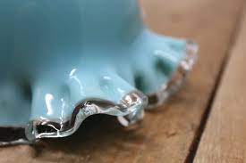 Vintage Fenton Turquoise Milk Glass