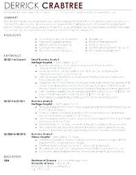 Business Analyst Resumes Samples Business Analyst Resume Sample