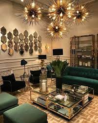 emerald green and gold room decor off