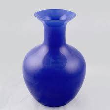 blue italian glass vase