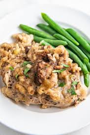 slow cooker pork chops with stuffing