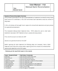 Free Bank Reconciliation Template Sheet Cash Statement