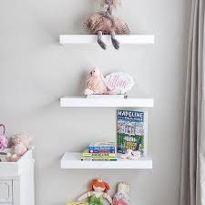 White Floating Shelves Design Ideas