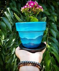 Hand Painted Flower Pot